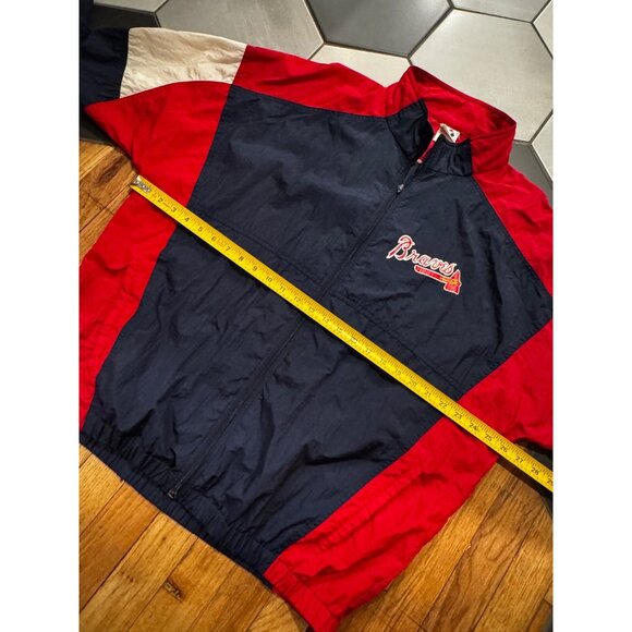 VTG Apex One ATLANTA BRAVES MLB Pullover windbreaker L XL unisex Baseball Jacket - Picture 4 of 11